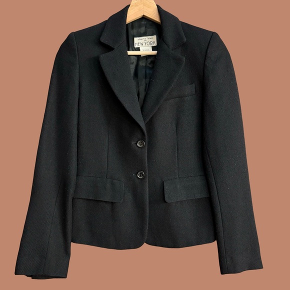 Alberto Biani Per New York - Black Wool Blazer Jacket - S